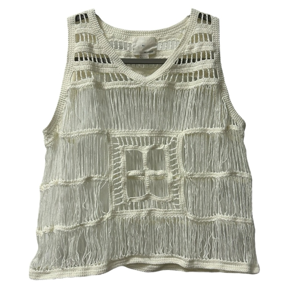 Boy. By Band of Outsiders Women’s Sleeveless Crochet Boho Macrame Top Sz 1(S)